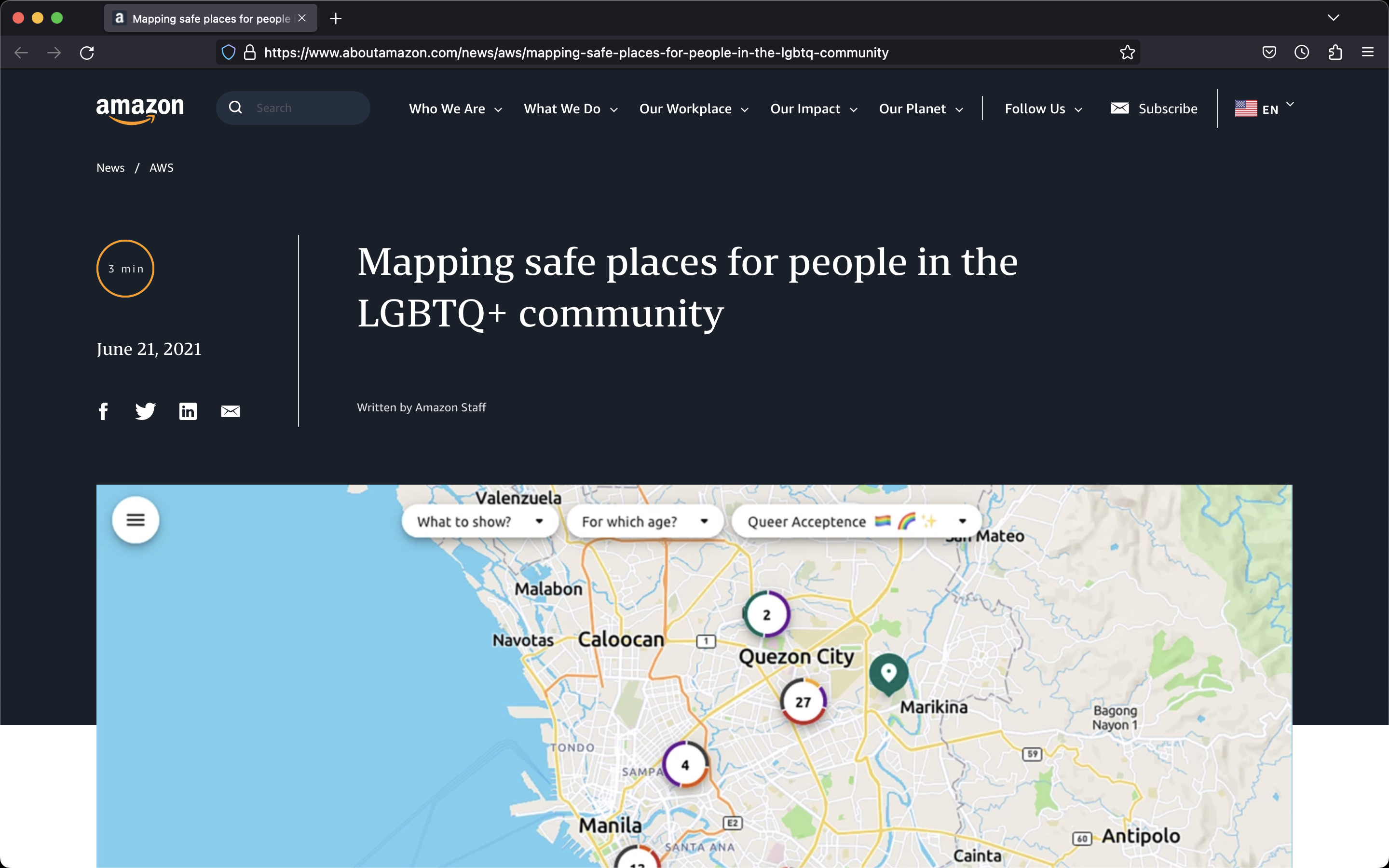 Mein Amazon-Interview: QueerMap – Sichere Orte für die LGBTIAQ+-Community
